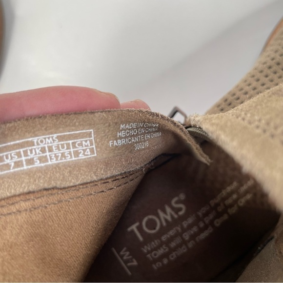 Toms Womens Majorca Peep Toe Ankle Booties Size 7 - Picture 7 of 8